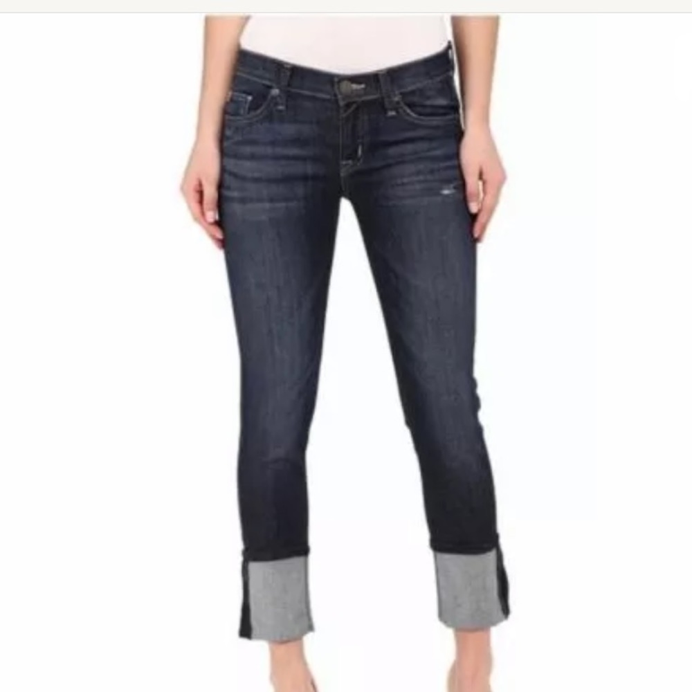 Hudson Crop Muse Mosaic Wash Skinny w Cuff 27 NEW